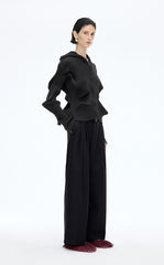 Sweater / JNBY Textured Stretch Longline Hooded Cardigan