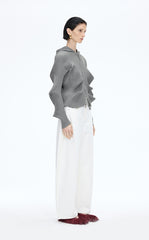 Sweater / JNBY Textured Stretch Longline Hooded Cardigan