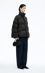 Down Coat / JNBY Oversized Jacquard Mid-Length Down Coat