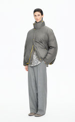 Down Coat / JNBY Oversized Jacquard Mid-Length Down Coat