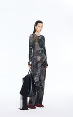 T-Shirt / JNBY Printed Slim Fit Long-Sleeve Tee