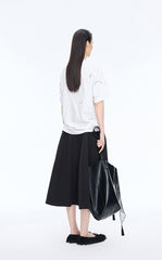 T-Shirt / JNBY Asymmetric Oversized Cotton Tee