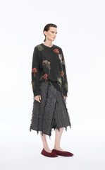 Sweater / JNBY Oversized Wool-Blend Botanical Pullover