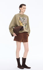 Sweatshirt / JNBY Oriental Print Cotton Pullover