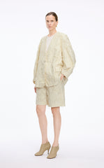 Blazer / JNBY Oversized 3D Jacquard Collarless Blazer