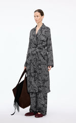 Coat / JNBY Floral Print Longline Trench Coat