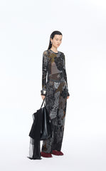 Pants / JNBY Shadow Print Wool Blend Trousers