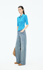 Pants / JNBY Flared Cuffed Extra-Long Jeans