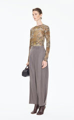 T-Shirt / JNBY Slim Fit Graphic Long Sleeve Tee