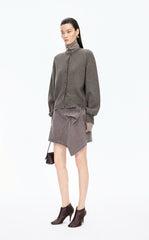 Sweater / JNBY Beaded Trim Cashmere-Wool Blend Cardigan