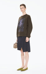 Sweatshirt / JNBY Floral motif Cotton Pullover