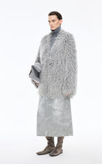 Skirt / JNBY A-Line Oriental Flocked Pattern Midi skirt