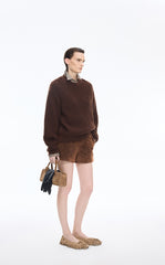 Shorts / JNBY A-Line Shearling Leather Shorts