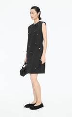 Dress / JNBY X-Line Beaded Wool Blend Dress