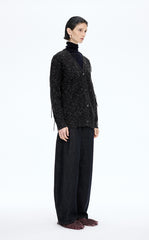 Sweater / (ESG)JNBY O-shape Fringe Wool-blend Long Cardigan
