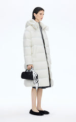 Down Coat / JNBY Long Hooded A-Line Down Coat
