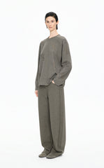 T-Shirt / JNBY Ripple Crystal Cotton Long-Sleeve Tee