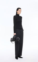 Sweater / JNBY Slim-Fit T-Neck Wool Blend Pullover