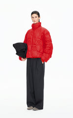 Down Coat / JNBY Quilted Stand Collar Short Down Coat