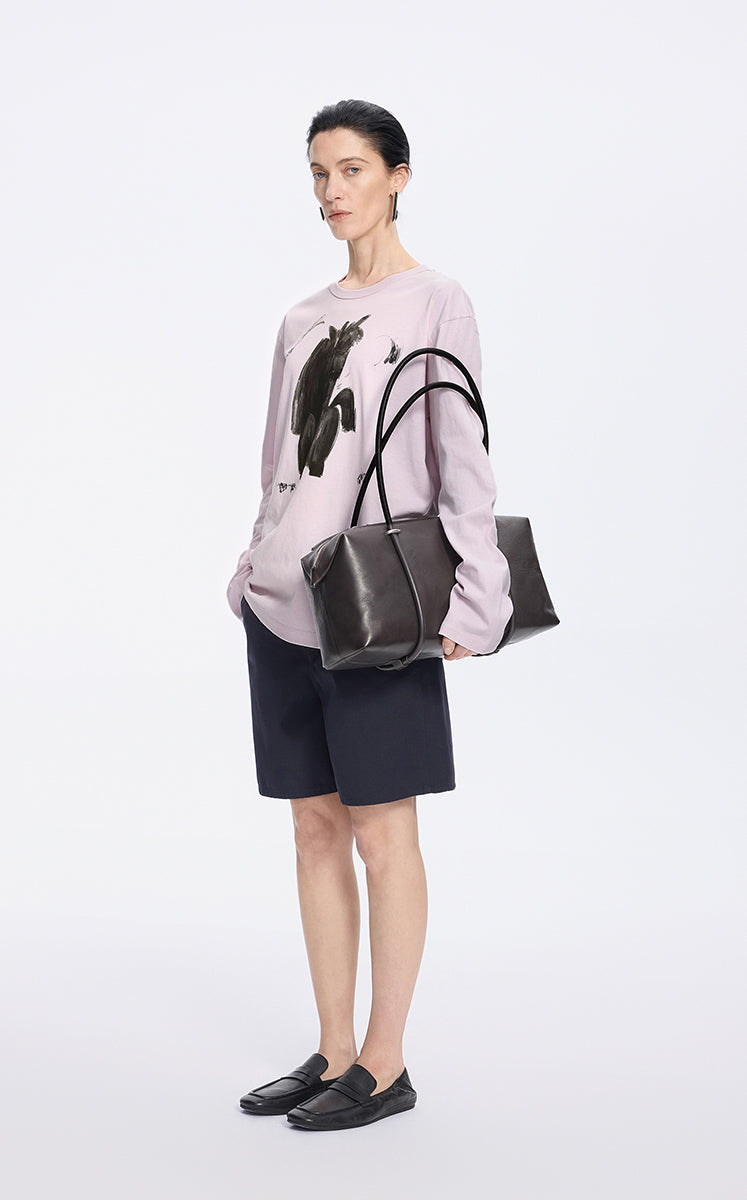 T-Shirt / JNBY Graphic Cotton Long Sleeve Tee