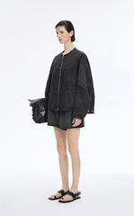 Jacket / JNBY Reconstructed Denim Collarless Jacket