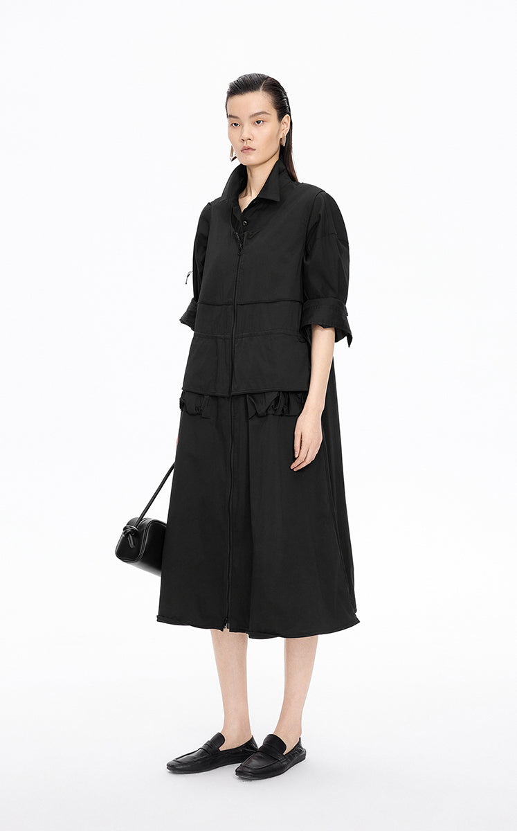 Dress / JNBY Cotton Blend A-Line Sleeveless Dress