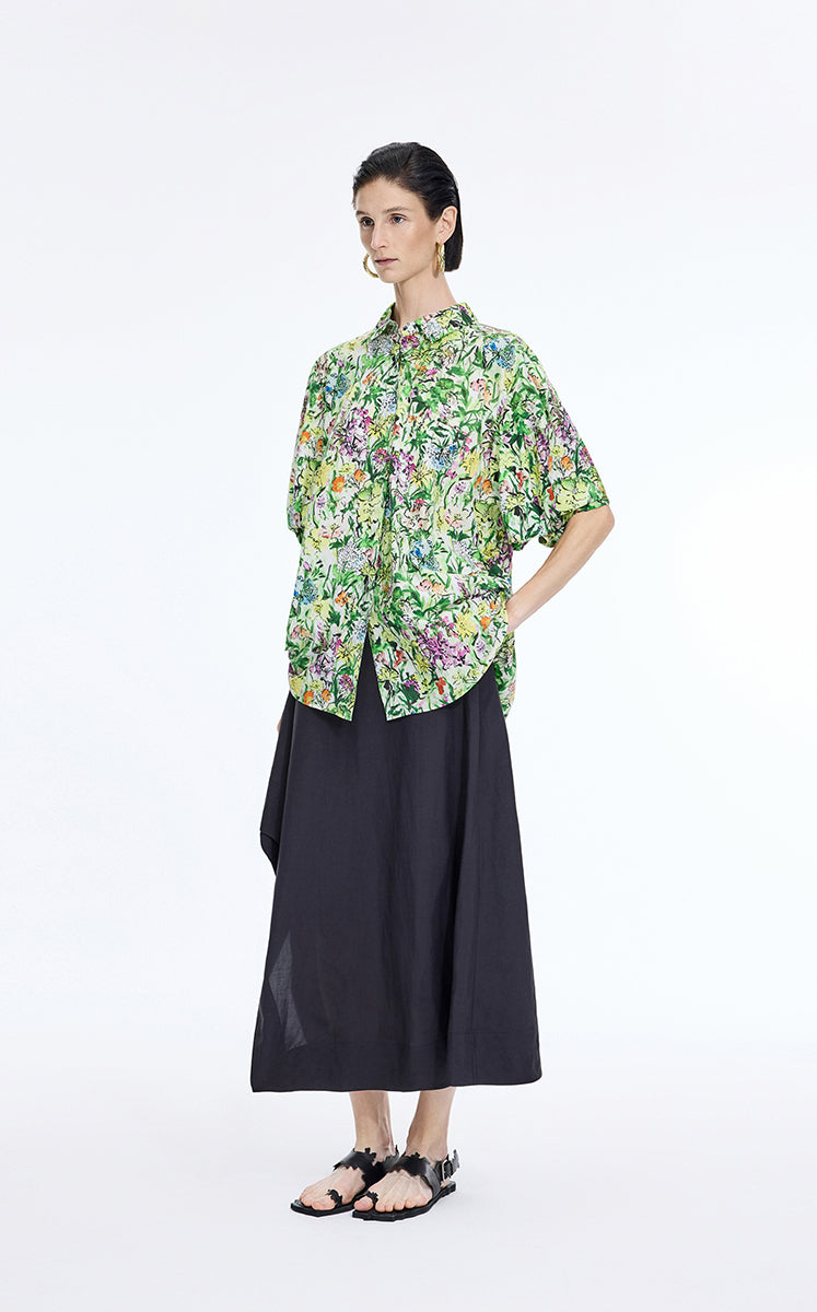 Shirt / JNBY Watercolor Garden Cotton Shirt
