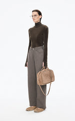 T-Shirt / JNBY Slim-Fit Velvet Long-Sleeve T-Shirt