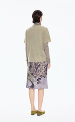 T-Shirt / JNBY Peony Shadow Print Cotton Tee