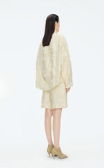 Pants / JNBY Textured Jacquard Mid-Length Pants