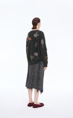 Sweater / JNBY Oversized Wool-Blend Botanical Pullover