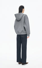 Sweatshirt / JNBY Oversized Cotton-Blend Zip-Up Hoodie