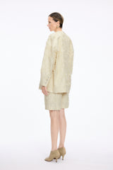 Blazer / JNBY Oversized 3D Jacquard Collarless Blazer