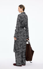 Coat / JNBY Floral Print Longline Trench Coat