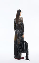 Pants / JNBY Shadow Print Wool Blend Trousers