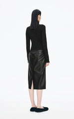 T-Shirt / JNBY Slim Fit Merino Wool Zip Neck Tee