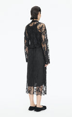 Shirt / JNBY Lace Floral Sheer Blouse