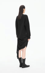 Sweater / JNBY Wool-Silk Longline Open Cardigan