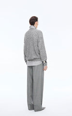 Sweater / JNBY Mohair-Wool Blend Diamond Texture Pullover