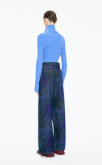Pants / JNBY Wide-Leg Printed Denim Trousers