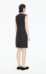 Dress / JNBY X-Line Beaded Wool Blend Dress