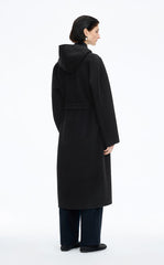 Coat / JNBY  Wool Cashmere Hooded Long Coat