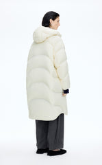Down Coat / JNBY Oversized Long Hooded Down Coat