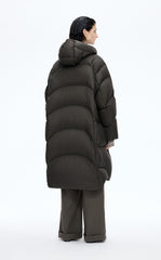 Down Coat / JNBY Oversized Long Hooded Down Coat