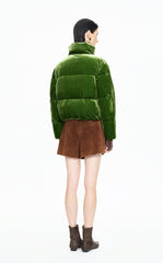Down Coat / JNBY Stand Collar Velvet Texture Short Down Coat
