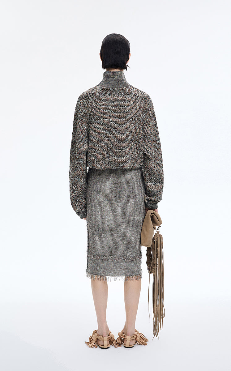 Sweater / JNBY Stand Collar Lightweight Short Cardigan