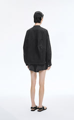 Jacket / JNBY Reconstructed Denim Collarless Jacket