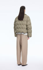 Down Coat / JNBY Oversized Lace-Trim Short Puffer