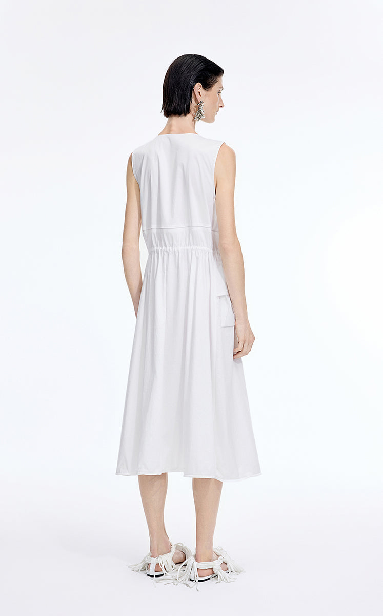 Dress / JNBY Cotton Blend A-Line Sleeveless Dress