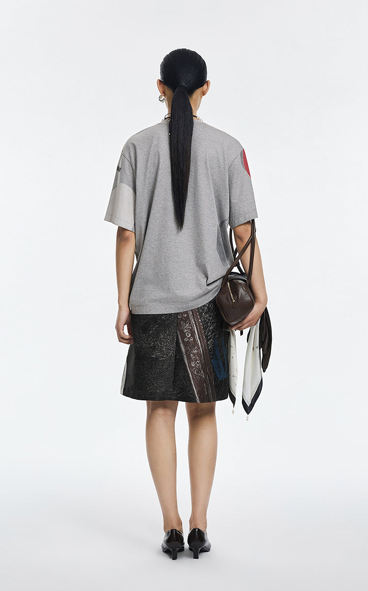 T-Shirt / JNBY Abstract Graphic Print Relaxed Tee